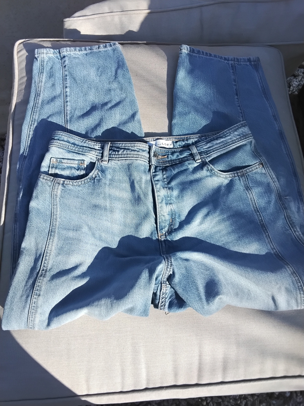 LOFT Light Women's Barrel Blue Relaxed Jeans Size 8